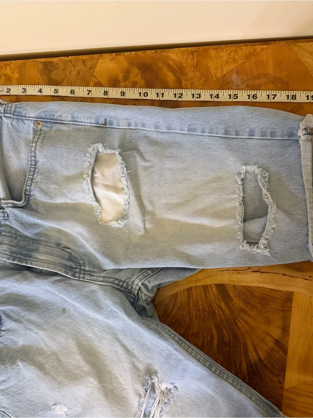 Bullhead Cotton Denim Shorts Cutoff Distressed Womens Size 32